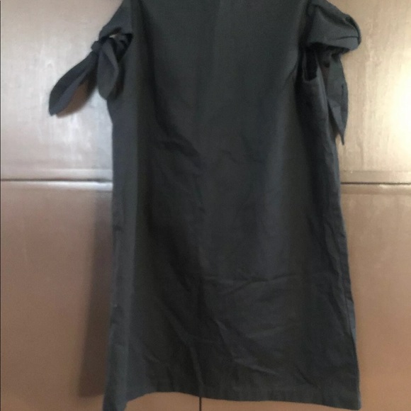Revolve J.O.A Self Tie Shoulder Black Dress Medium - Picture 5 of 6